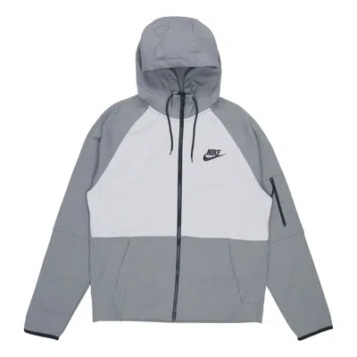 NIKE Men's Nike Tech-Pack Zipper Drawstring Hood Casual Jacket Gray