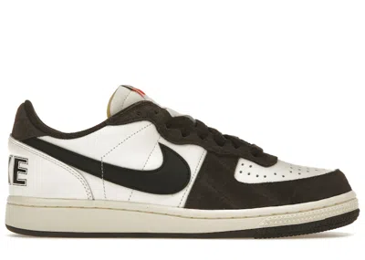 NIKE MEN'S NIKE TERMINATOR LOW CROC SNEAKERS IN VELVET BROWN/BLACK/SAIL