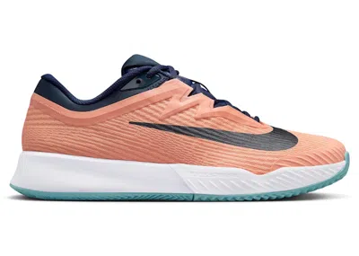 NIKE MEN'S NIKE VAPOR PRO 3 CLAY OBSIDIAN SNEAKERS IN APRICOT AGATE/WHITE/DENIM TURQUOISE