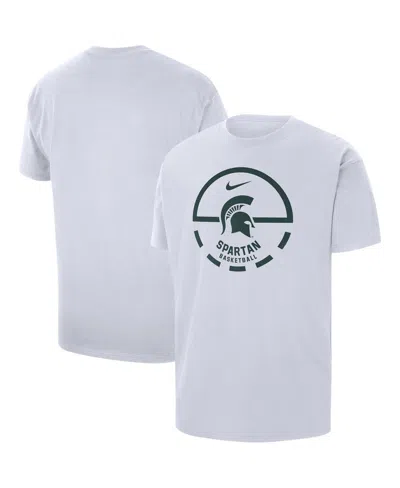 NIKE MEN'S NIKE WHITE MICHIGAN STATE SPARTANS FREE THROW BASKETBALL T-SHIRT