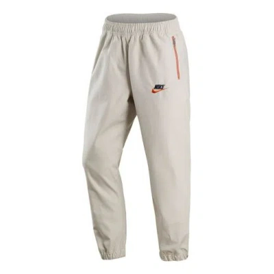 NIKE Men's Nike Woven Logo Printing Sports Pants/Trousers/Joggers Autumn White