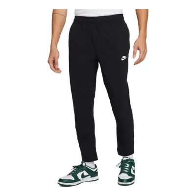 NIKE Men's Nike Woven Solid Color Small Label Lacing Casual Sports Pants/Trousers/Joggers Black