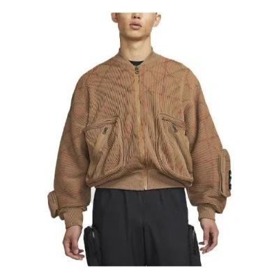 NIKE Men's Nike x Crossover MA-1 Knit Jacket Brown