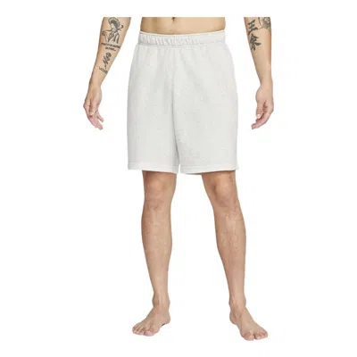 NIKE Men's Nike Yoga Therma-FIT Logo Printing Solid Color Sports Shorts Gray