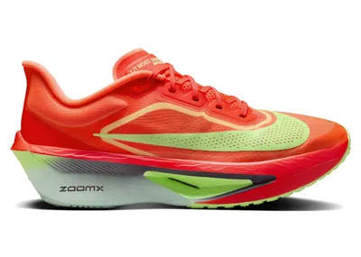 NIKE MEN'S NIKE ZOOM FLY 6 CAVE PURPLE SNEAKERS IN BRIGHT CRIMSON/LIME BLAST/MINT FOAM