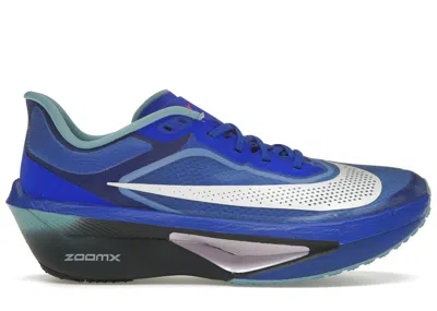 NIKE MEN'S NIKE ZOOM FLY 6 SAIL SNEAKERS IN RACER BLUE/DENIM TURQUOISE/DOLL