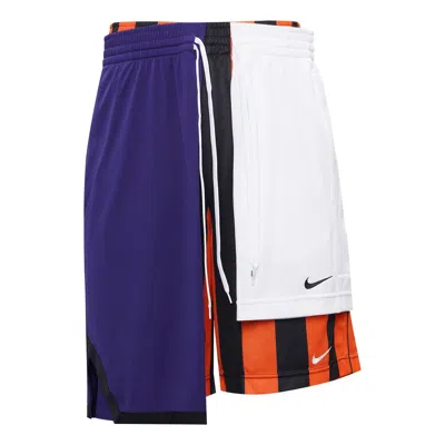 NIKE Men's NikeLab Collection Splicing Basketball Shorts Contrasting Colors 'White Navy Orange'