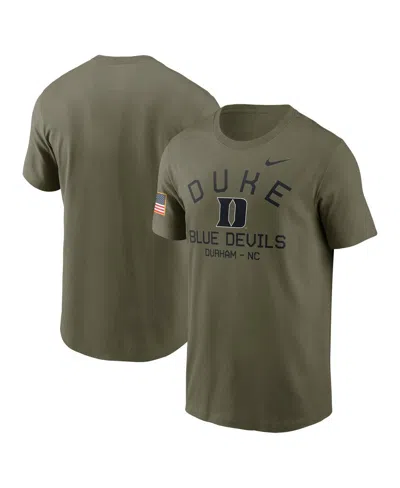 NIKE MEN'S OLIVE DUKE BLUE DEVILS 2024 MILITARY APPRECIATION PERFORMANCE T-SHIRT