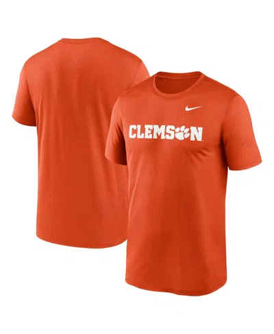 NIKE MEN'S ORANGE CLEMSON TIGERS PRIMETIME LEGEND WORDMARK T-SHIRT