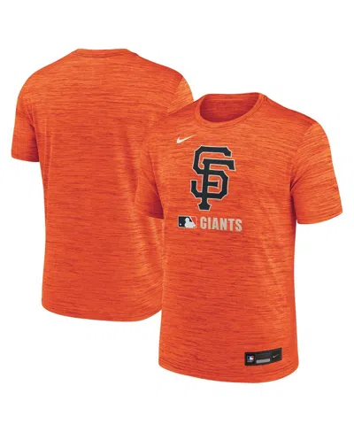 NIKE MEN'S ORANGE SAN FRANCISCO GIANTS AUTHENTIC COLLECTION VELOCITY PERFORMANCE PRACTICE T-SHIRT