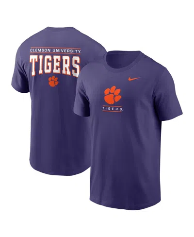 NIKE MEN'S PURPLE CLEMSON TIGERS 2-HIT T-SHIRT