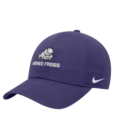NIKE MEN'S PURPLE TCU HORNED FROGS CLUB ADJUSTABLE HAT