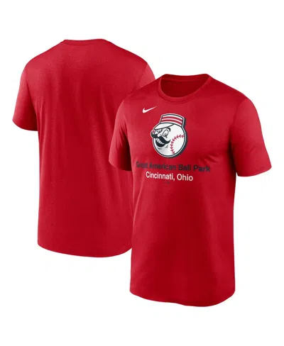 NIKE MEN'S RED CINCINNATI REDS STADIUM LEGEND PERFORMANCE T-SHIRT