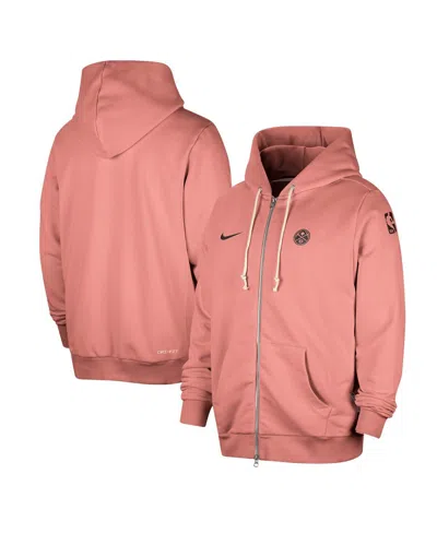 NIKE MEN'S RED DENVER NUGGETS AUTHENTIC STANDARD ISSUE FULL-ZIP HOODIE JACKET