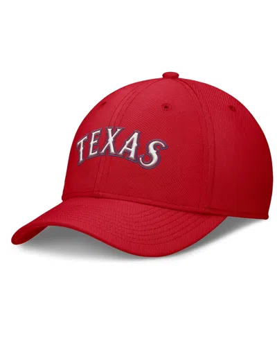 NIKE MEN'S RED TEXAS RANGERS RISE PERFORMANCE FLEX HAT