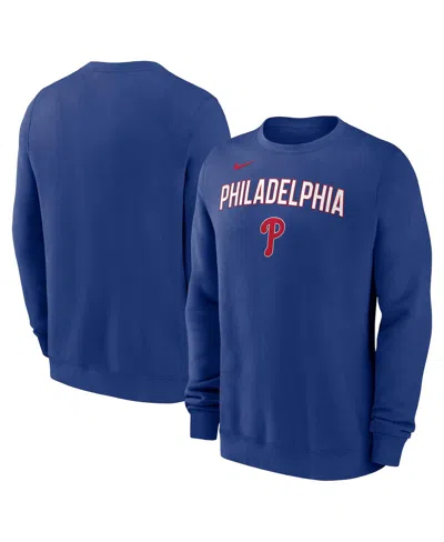 NIKE MEN'S ROYAL PHILADELPHIA PHILLIES PULLOVER SWEATSHIRT