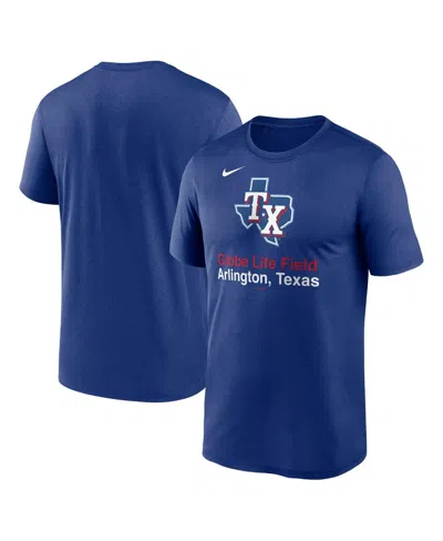 NIKE MEN'S ROYAL TEXAS RANGERS STADIUM LEGEND PERFORMANCE T-SHIRT