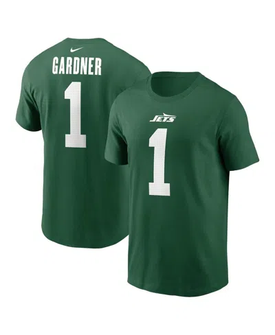 NIKE MEN'S SAUCE GARDNER GREEN NEW YORK JETS NAME NUMBER T-SHIRT