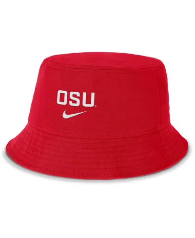 NIKE MEN'S SCARLET OHIO STATE BUCKEYES APEX PRIMETIME BUCKET HAT