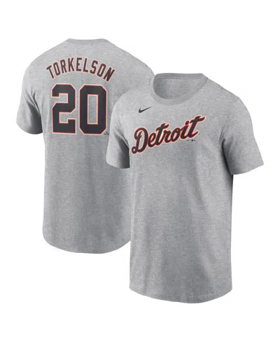 NIKE MEN'S SPENCER TORKELSON GRAY DETROIT TIGERS FUSE NAME NUMBER T-SHIRT