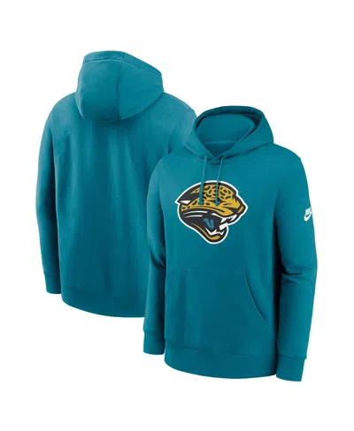NIKE MEN'S TEAL JACKSONVILLE JAGUARS CLUB FLEECE PULLOVER HOODIE