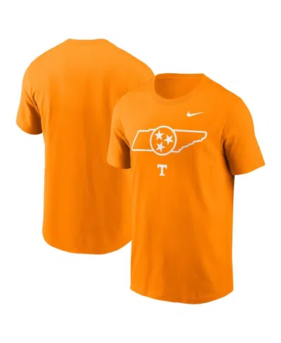 NIKE MEN'S TENNESSEE ORANGE TENNESSEE VOLUNTEERS CAMPUS STATE SHAPE T-SHIRT