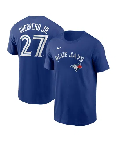 NIKE MEN'S VLADIMIR GUERRERO JR. ROYAL TORONTO BLUE JAYS FUSE NAME NUMBER T-SHIRT