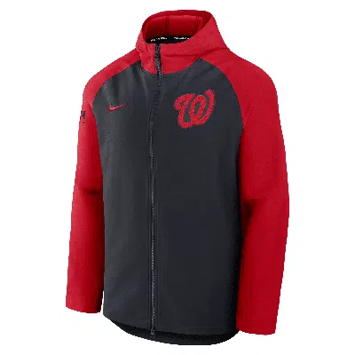 NIKE MEN'S WASHINGTON NATIONALS AUTHENTIC COLLECTION MENÂS  THERMA MLB FULL-ZIP JACKET