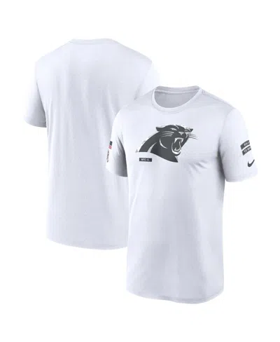 NIKE MEN'S WHITE CAROLINA PANTHERS 2024 SALUTE TO SERVICE LEGEND PERFORMANCE T-SHIRT