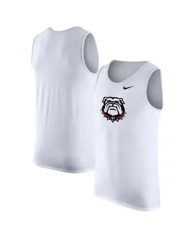 NIKE MEN'S WHITE GEORGIA BULLDOGS TANK TOP