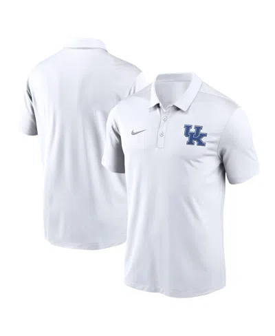 NIKE MEN'S WHITE KENTUCKY WILDCATS PRIMETIME FRANCHISE PERFORMANCE POLO SHIRT