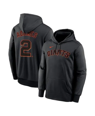 NIKE MEN'S WILLY ADAMES BLACK SAN FRANCISCO GIANTS NAME NUMBER PERFORMANCE PULLOVER HOODIE