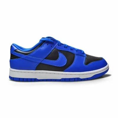 NIKE MENS NIKE DUNK LOW RETRO RARE - DD1391 001 - BLACK HYPER COBALT