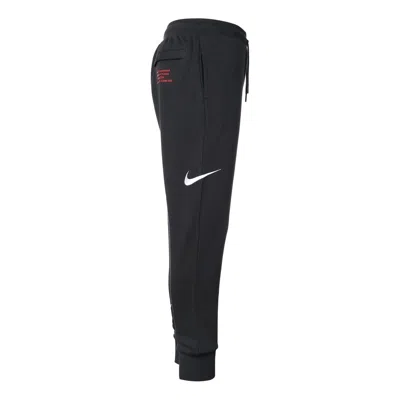 NIKE Nike Mens Swoosh Embroidered Double- Hook Casual Sports Pants Black