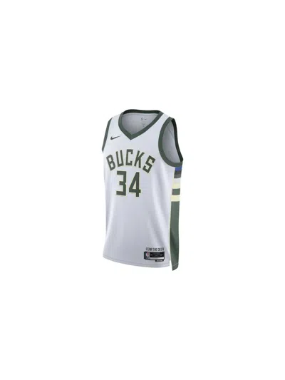 NIKE MILWAUKEE BUCKS 22/23 DRI-FIT NBA "WHITE" SWINGMAN JERSEY