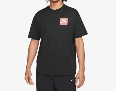 NIKE MOSAIC T-SHIRT TOP IN BLACK