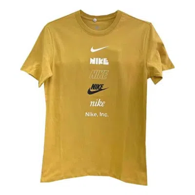 NIKE Nike Multi Logo T-Shirt 'Yellow'