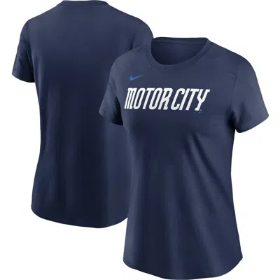 NIKE NIKE  NAVY DETROIT TIGERS 2024 CITY CONNECT WORDMARK T-SHIRT