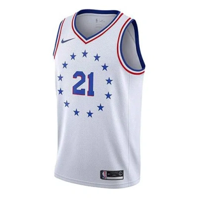 NIKE Nike NBA Basketball Sports Vest Philadelphia 76ers 21 White