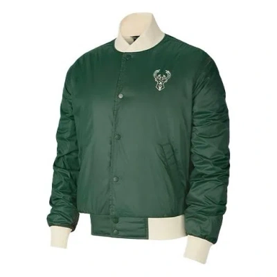 NIKE Nike NBA Filled Outdoor Basketball Sports Jacket Milwaukee Bucks Green