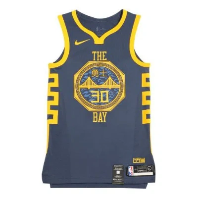 NIKE Nike NBA Golden State Warriors AU Player Edition Jersey Blue Gray