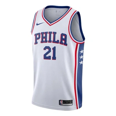 NIKE Nike NBA NBA Philadelphia 76Ers Embiid Sw Fans League Jersey White