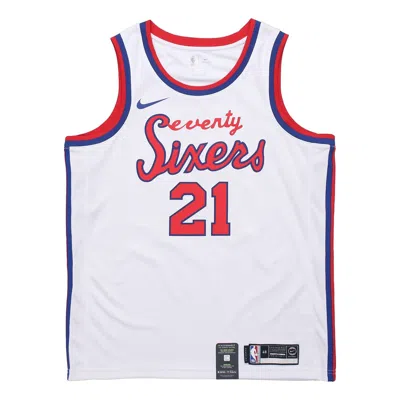 NIKE Nike NBA Philadelphia 76ers Sixers Joel Embiid Swingman Jersey For Men White