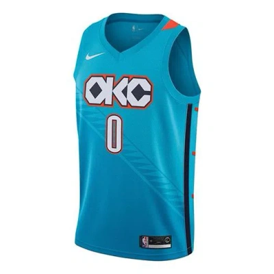 NIKE Nike NBA Russell Westbrook City Edition (Oklahoma City Thunder) Swingman Jersey Blue