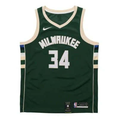 NIKE Nike NBA Sports Basketball Jersey/Vest SW Fan Edition Milwaukee Bucks Alphabet 34 Green