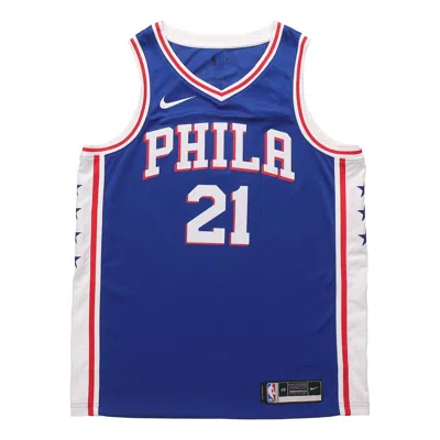 NIKE Nike NBA Swingman Jersey Basketball Sports SW Fan Edition Philadelphia 76ers 21 Blue