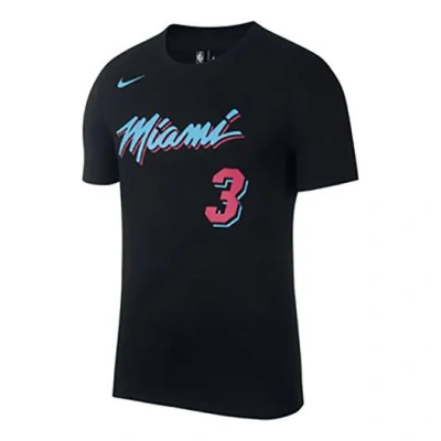 NIKE Nike NBA Wade Dwayne Miami Heat 18-19 Season City limited Jersey Short Sleeve Black
