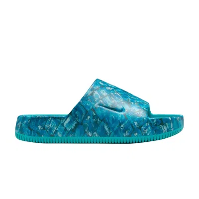 NIKE NIKE NORBLACK NORWHITE X WMNS CALM SLIDE 'ARTIST COLLECTION' | TEAL | WOMEN'S SIZE 10