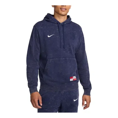 NIKE Nike Paris Saint-Germain Club Soccer French Terry Hoodie 'Midnight Navy'