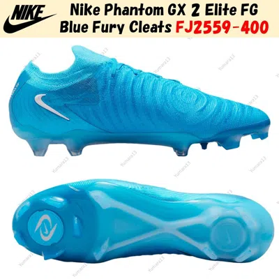NIKE NIKE PHANTOM GX 2 ELITE FG BLUE FURY CLEATS FJ2559-400 MEN'S SIZE